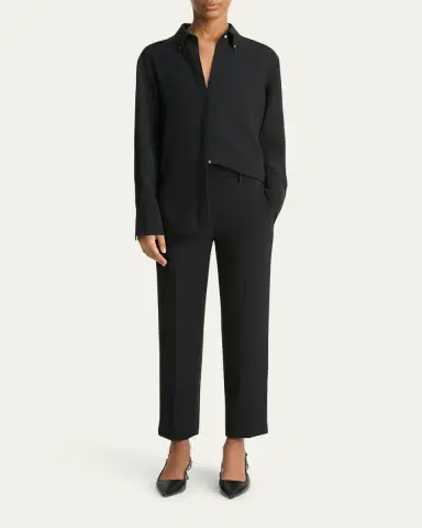 Vince Mid-Rise Tapered Pull-On Pants | Thumbnail 2 Vince Mid-Rise Tapered Pull-On Pants | Thumbnail 2