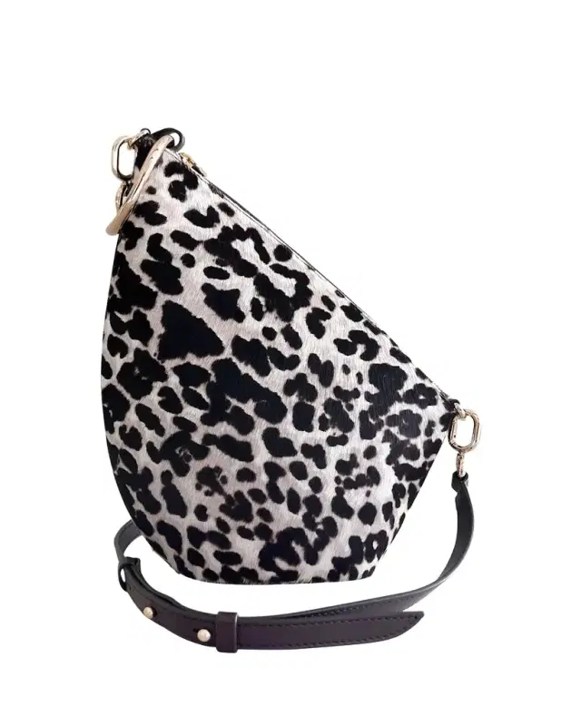 ESHA SONI Slope Leopard Calf Hair Crossbody Bag