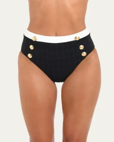 L'AGENCE Vanessa Colorblock Chic High-Waist Bikini Bottoms | Thumbnail 4 L'AGENCE Vanessa Colorblock Chic High-Waist Bikini Bottoms | Thumbnail 4