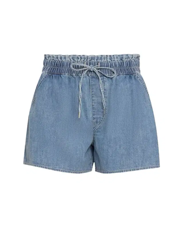 Veronica Beard Wilder Drawstring Denim Shorts