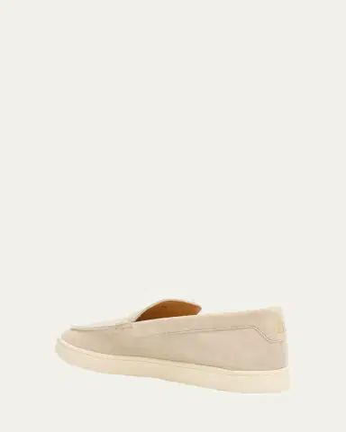 Brunello Cucinelli Men's Hybrid Venetian Suede Slip-Ons | Thumbnail 4 Brunello Cucinelli Men's Hybrid Venetian Suede Slip-Ons | Thumbnail 4
