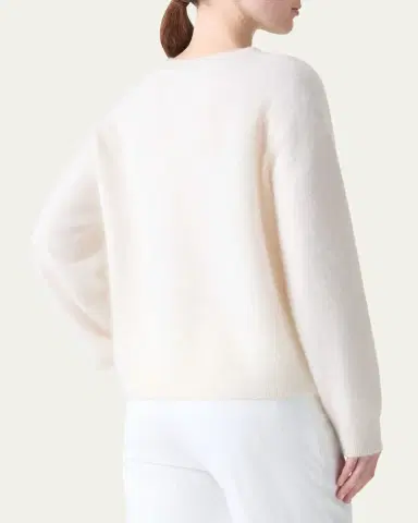 Akris Brushed Cashmere Crewneck Sweater | Thumbnail 3 Akris Brushed Cashmere Crewneck Sweater | Thumbnail 3