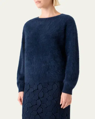 Akris Brushed Cashmere Crewneck Sweater | Thumbnail 8 Akris Brushed Cashmere Crewneck Sweater | Thumbnail 8