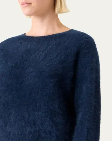 Akris Brushed Cashmere Crewneck Sweater | Thumbnail 9 Akris Brushed Cashmere Crewneck Sweater | Thumbnail 9