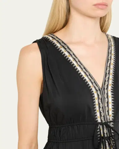 Kobi Halperin Edison Tiered Geo-Embroidered Midi Dress | Thumbnail 5