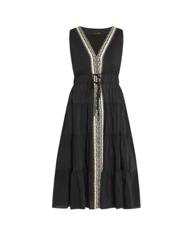 Kobi Halperin Edison Tiered Geo-Embroidered Midi Dress | Thumbnail 1