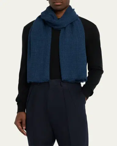 Alonpi Men's Printed Wool Scarf | Thumbnail 6 Alonpi Men's Printed Wool Scarf | Thumbnail 6