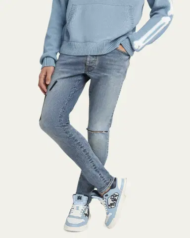 Amiri Men's Classic Leather Logo Low-Top Sneakers | Thumbnail 3 Amiri Men's Classic Leather Logo Low-Top Sneakers | Thumbnail 3