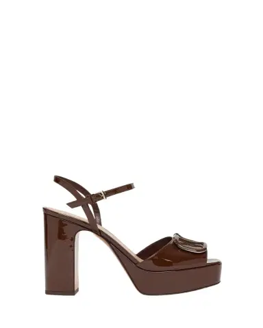 Valentino Garavani VLogo Signature Patent Leather Platform Sandals | Thumbnail 1 Valentino Garavani VLogo Signature Patent Leather Platform Sandals | Thumbnail 1