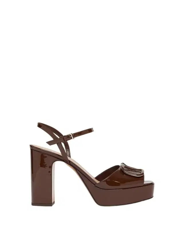 Valentino Garavani VLogo Signature Patent Leather Platform Sandals