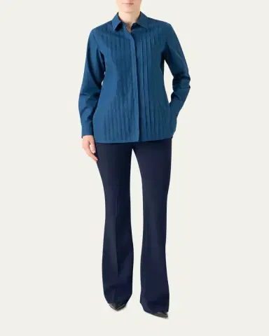 Akris Farida Stretch Wool Bootcut Trousers | Thumbnail 2
