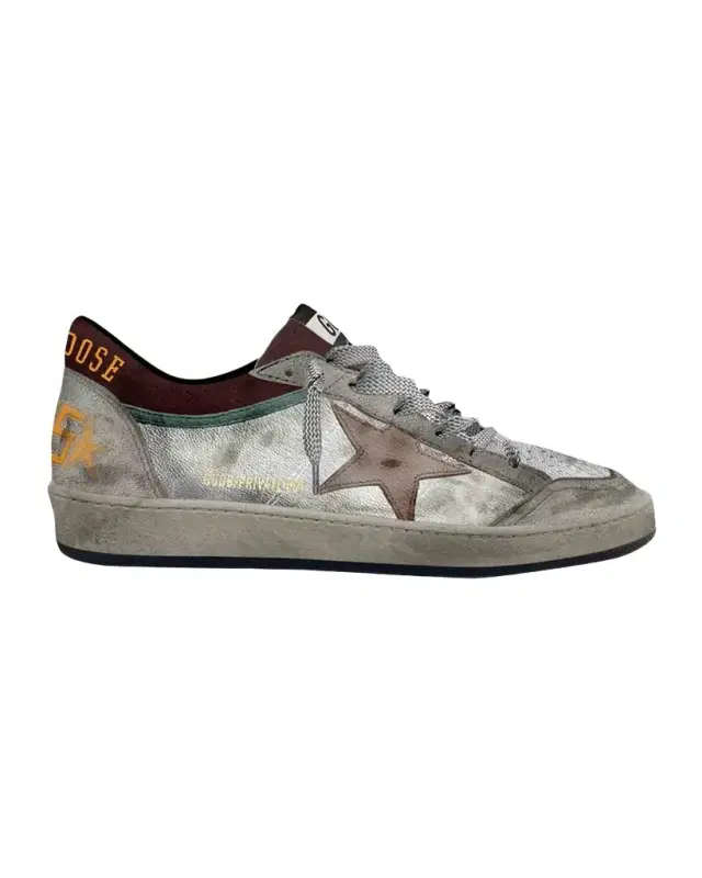 Golden Goose Men 's Ballstar Double Leather Low-Top Sneakers
