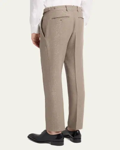 TOM FORD Men's Sequin Boucle Flat-Front Pants | Thumbnail 3 TOM FORD Men's Sequin Boucle Flat-Front Pants | Thumbnail 3