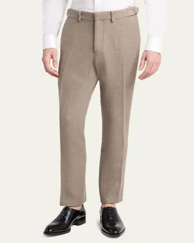 TOM FORD Men's Sequin Boucle Flat-Front Pants | Thumbnail 4 TOM FORD Men's Sequin Boucle Flat-Front Pants | Thumbnail 4