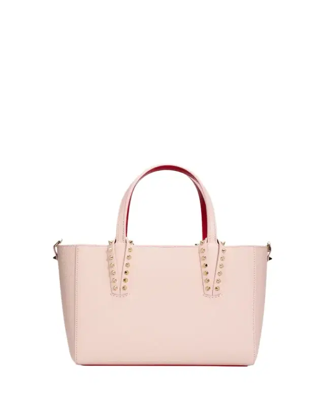 Christian Louboutin Cabata Mini Tote Bag in Leather with Spikes