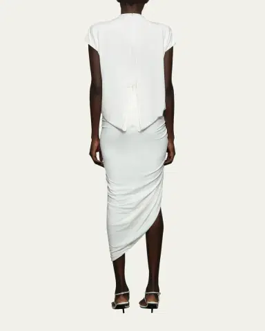 Et Ochs Townes Draped High-Low Midi Dress | Thumbnail 3