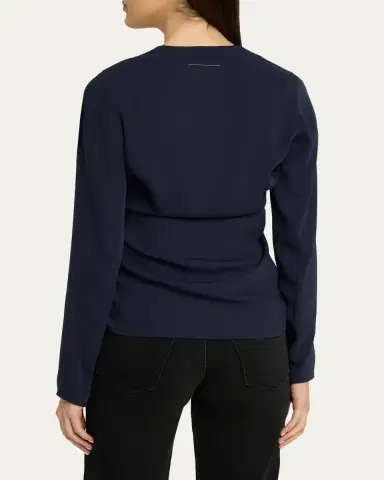 Maison Margiela Ruched Long-Sleeve Top | Thumbnail 3 Maison Margiela Ruched Long-Sleeve Top | Thumbnail 3