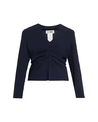 Maison Margiela Ruched Long-Sleeve Top | Thumbnail 1 Maison Margiela Ruched Long-Sleeve Top | Thumbnail 1