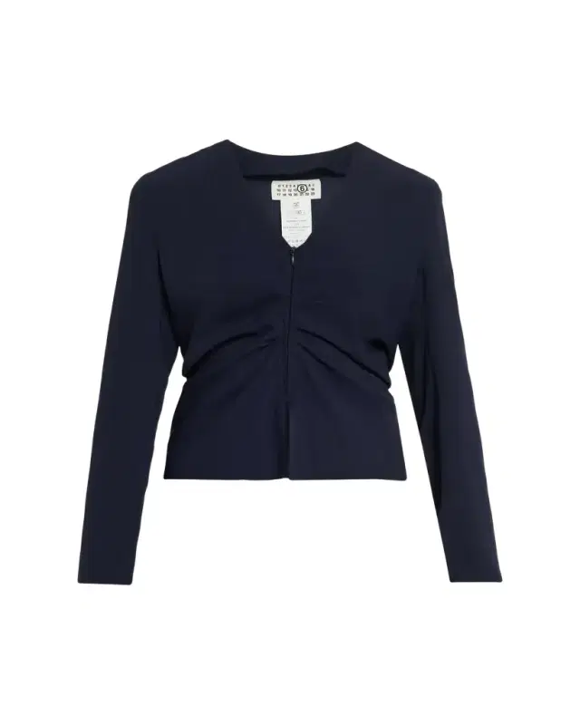 Maison Margiela Ruched Long-Sleeve Top