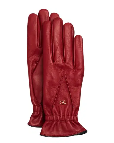 Valentino Garavani VLogo Signature Leather Gloves | Thumbnail 1 Valentino Garavani VLogo Signature Leather Gloves | Thumbnail 1