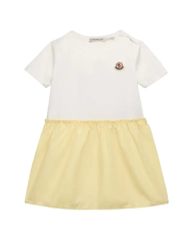 Moncler Girl's Pleated Cotton Logo Dress, Size 6M-3