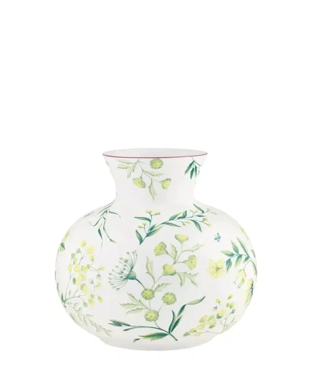Ginori 1735 Florenza Acanto Spherical Vase, 13" Tall