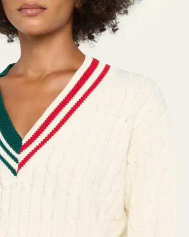 SEROYA Iona Colorblock Cable-Knit Sweater | Thumbnail 5 SEROYA Iona Colorblock Cable-Knit Sweater | Thumbnail 5