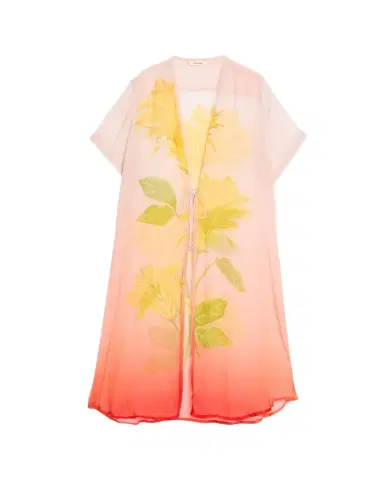 VERANDAH Floral Overlay Midi Dress Coverup | Thumbnail 1