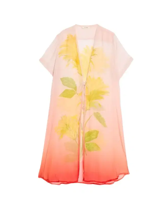Verandah Floral Overlay Midi Dress Coverup