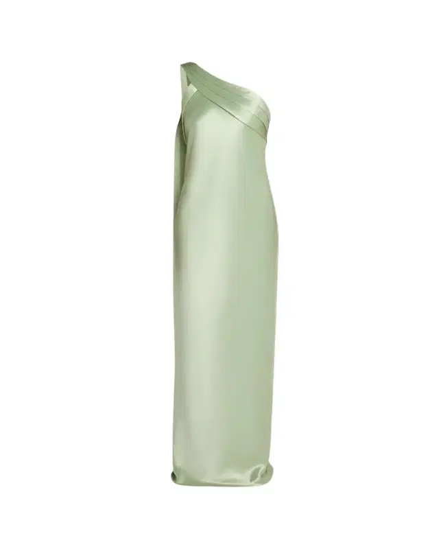 Retrofete Sirocco Asymmetric Satin Maxi Dress