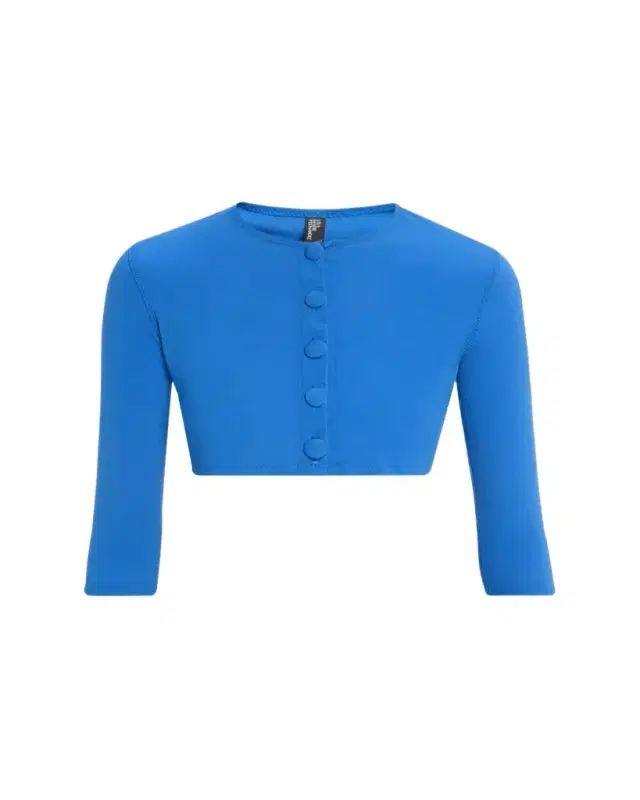 Lisa Marie Fernandez Crepe Cropped Cardigan