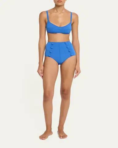 Lisa Marie Fernandez Balconette High-Waist Two-Piece Swimsuit | Thumbnail 2