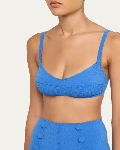 Lisa Marie Fernandez Balconette High-Waist Two-Piece Swimsuit | Thumbnail 4