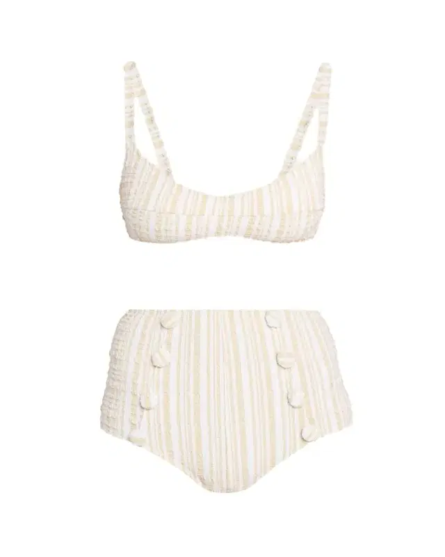 Lisa Marie Fernandez Balconette High-Waist Two-Piece Swimsuit