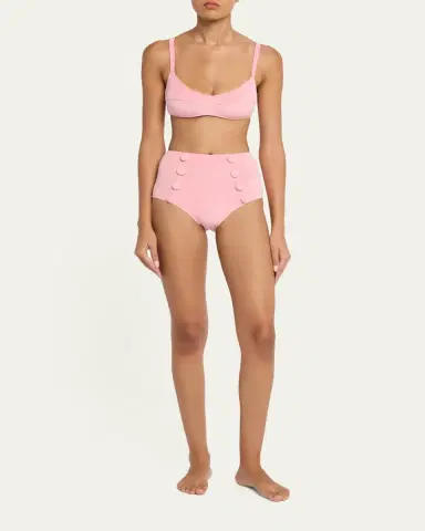 Lisa Marie Fernandez Terry Cloth Balconette High-Waist Two-Piece Swimsuit | Thumbnail 2 Lisa Marie Fernandez Terry Cloth Balconette High-Waist Two-Piece Swimsuit | Thumbnail 2