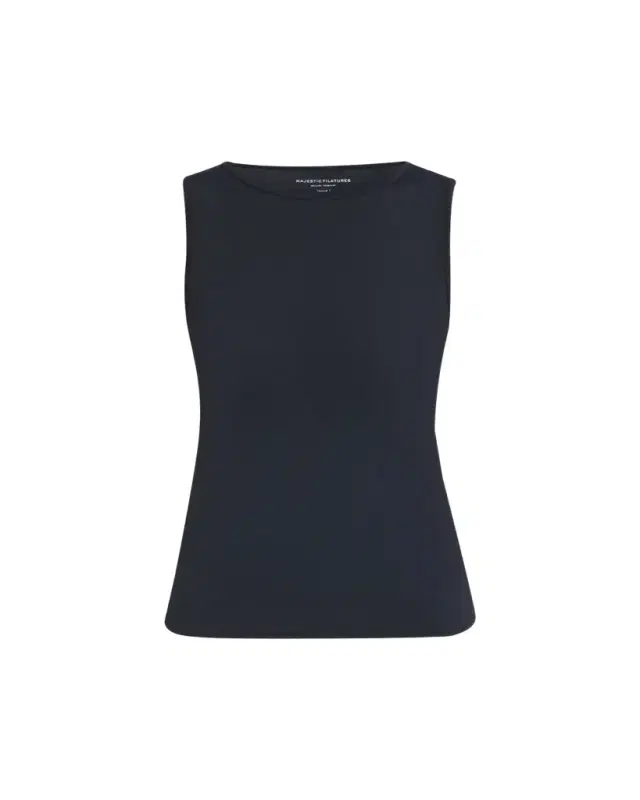 Majestic Filatures Bateau-Neck Stretch Jersey Tank Top