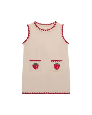 Konges Slojd Girl's Collette Sleeveless Embroidered Wool Dress, Size 18M-10 | Thumbnail 1 Konges Slojd Girl's Collette Sleeveless Embroidered Wool Dress, Size 18M-10 | Thumbnail 1