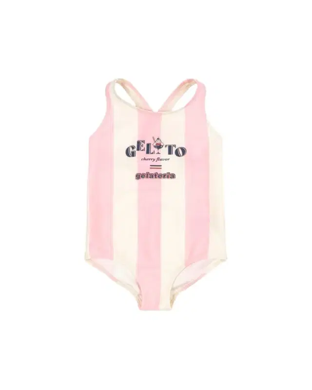 Girl's Pomia Striped Swimsuit, Size 6M-10