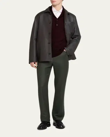 Kiton Men's 3-Ply Cashere Cable Knit Mock Neck Sweater | Thumbnail 7