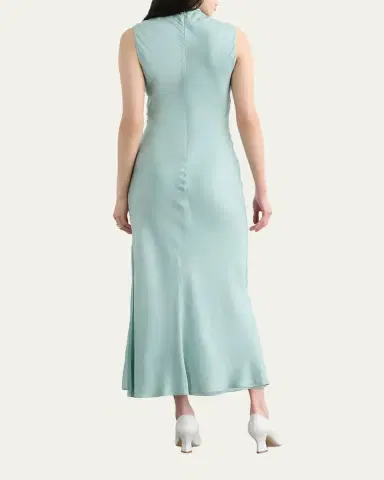 Toccin Koralie Draped-Neck Midi Dress | Thumbnail 3