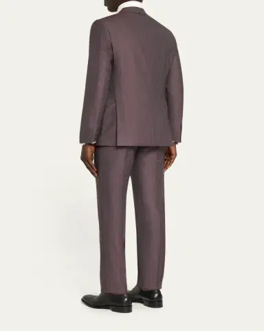 Brioni Men's Wool Herringbone Single-Breasted Suit | Thumbnail 3 Brioni Men's Wool Herringbone Single-Breasted Suit | Thumbnail 3