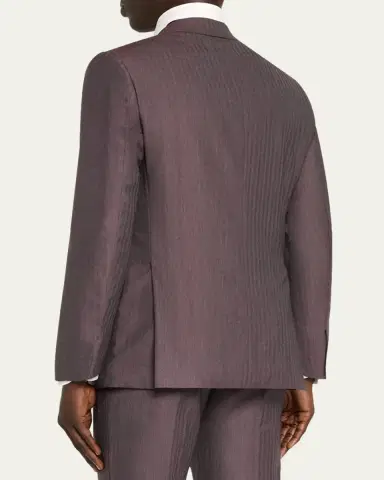 Brioni Men's Wool Herringbone Single-Breasted Suit | Thumbnail 5 Brioni Men's Wool Herringbone Single-Breasted Suit | Thumbnail 5