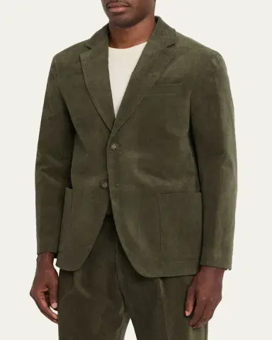 OFFICINE GÉNÉRALE Men's Michel Corduroy Single-Breasted Sport Coat | Thumbnail 4