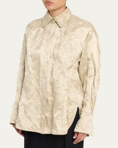 FFORME Ozzy Metallic Boyfriend Shirt | Thumbnail 4