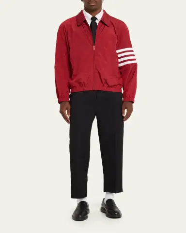 Thom Browne Men's Ripstop 4-Bar Full-Zip Jacket | Thumbnail 2