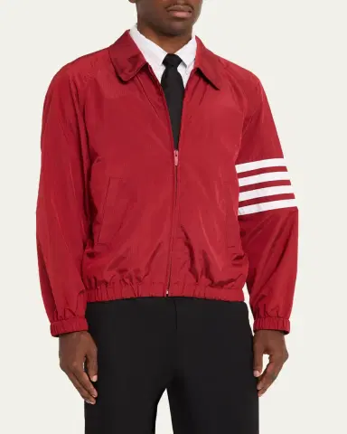 Thom Browne Men's Ripstop 4-Bar Full-Zip Jacket | Thumbnail 4