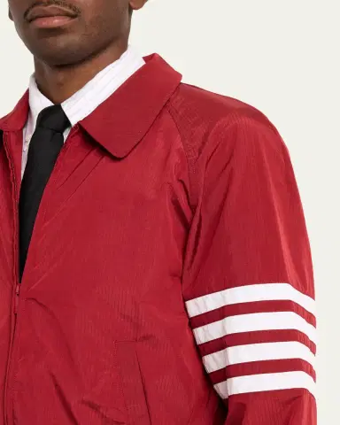 Thom Browne Men's Ripstop 4-Bar Full-Zip Jacket | Thumbnail 5