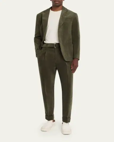 OFFICINE GÉNÉRALE Men's Hugo Corduroy Belted Trousers | Thumbnail 2
