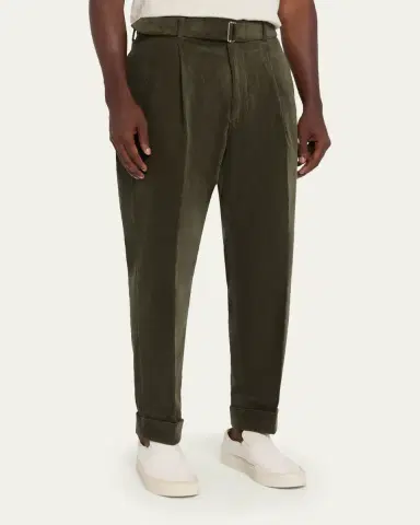 OFFICINE GÉNÉRALE Men's Hugo Corduroy Belted Trousers | Thumbnail 4