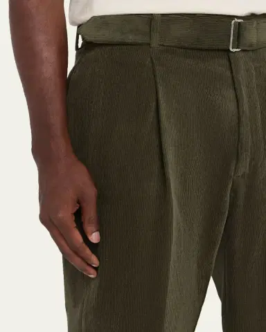 OFFICINE GÉNÉRALE Men's Hugo Corduroy Belted Trousers | Thumbnail 5